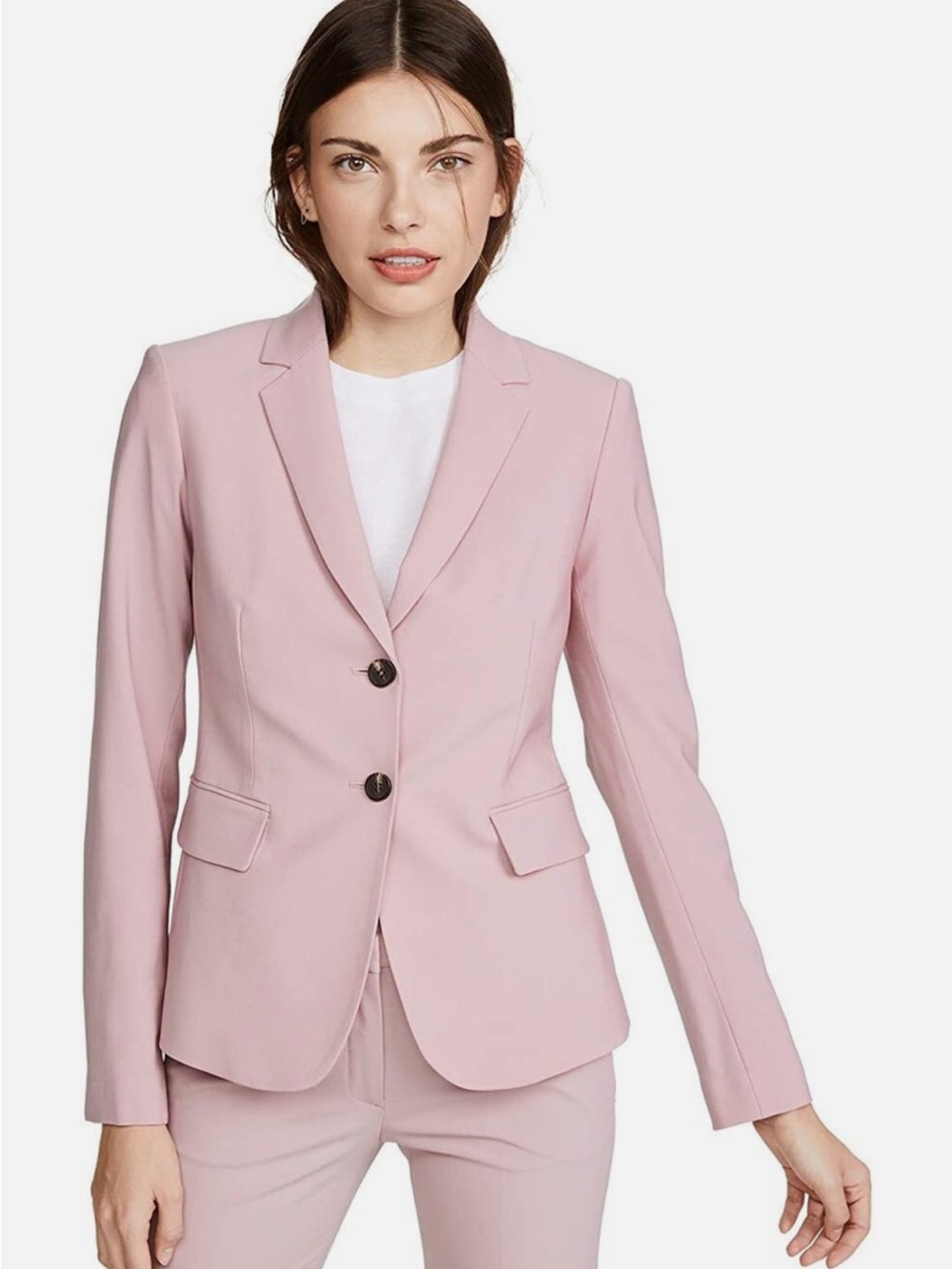 Theory Carissa Wool Office Two-Button Blazer - Dusty Lilac / Pink -sz 10